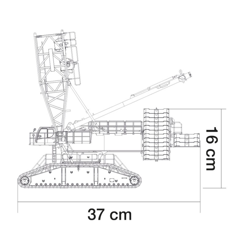 NZG 1029 Liebherr LR11000 SL8F2 Large Crawler Crane Bauma 2022 - Scale 1:50