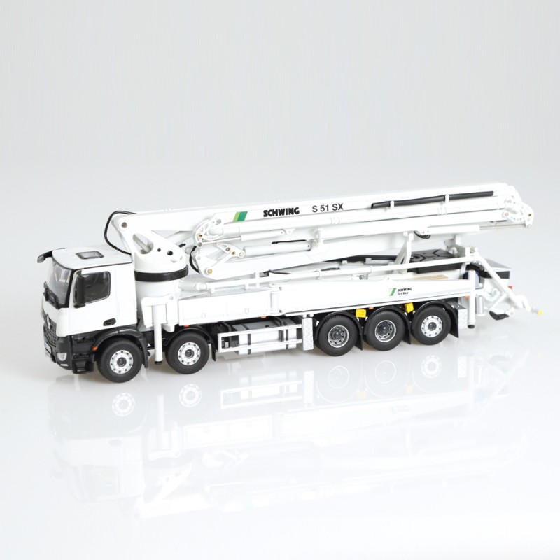 NZG 1062 Mercedes-Benz Arocs 10x4 Schwing S51 SX Concrete Pump - Scale 1:50