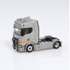 NZG 1065/55 Scania V8 730S 4x2 Truck with Race Car Transporter Grey Metallic New 2023 - Scale 1:64