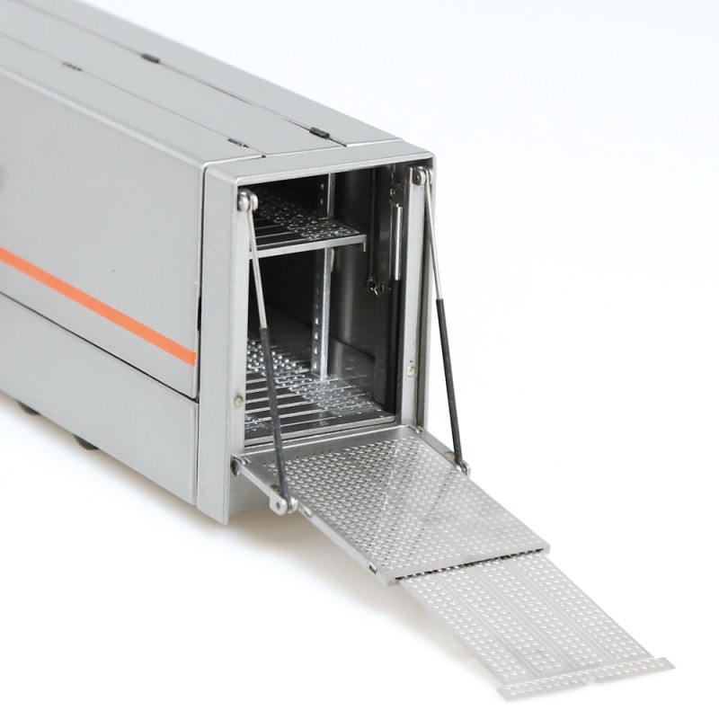 NZG 1065/55 Scania V8 730S 4x2 Truck with Race Car Transporter Grey Metallic New 2023 - Scale 1:64