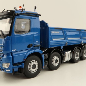 NZG 1066/02 Mercedes Benz AROCS 8x4 Meiller Dump Truck Blue - Scale 1:50