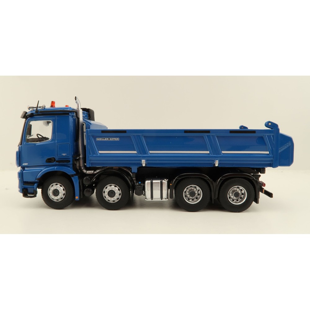 NZG 1066/02 Mercedes Benz AROCS 8x4 Meiller Dump Truck Blue - Scale 1:50