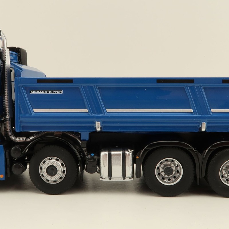 NZG 1066/02 Mercedes Benz AROCS 8x4 Meiller Dump Truck Blue - Scale 1:50