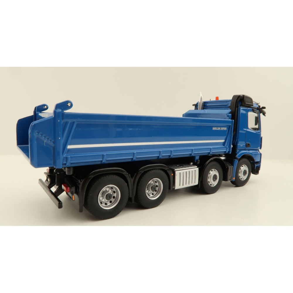 NZG 1066/02 Mercedes Benz AROCS 8x4 Meiller Dump Truck Blue - Scale 1:50