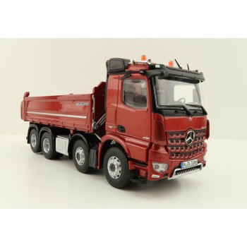 NZG 1066/10 Mercedes Benz AROCS 8x4 Meiller Dump Truck Red Metallic - Scale 1:50
