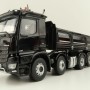 NZG 1066/50 Mercedes Benz AROCS 8x4 Meiller Dump Truck Black - Scale 1:50