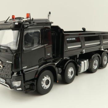 NZG 1066/50 Mercedes Benz AROCS 8x4 Meiller Dump Truck Black - Scale 1:50