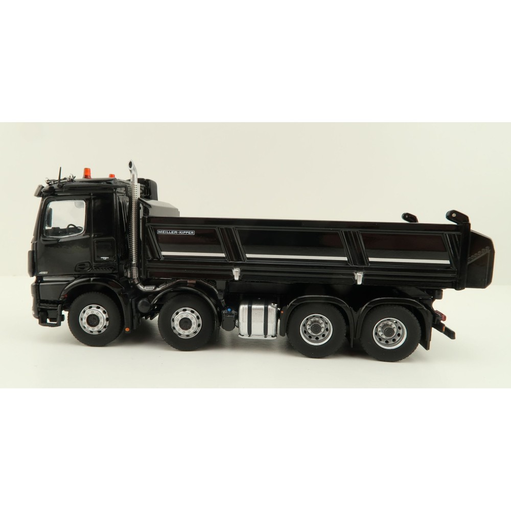 NZG 1066/50 Mercedes Benz AROCS 8x4 Meiller Dump Truck Black - Scale 1:50