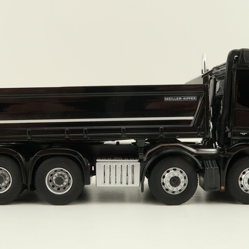 NZG 1066/50 Mercedes Benz AROCS 8x4 Meiller Dump Truck Black - Scale 1:50