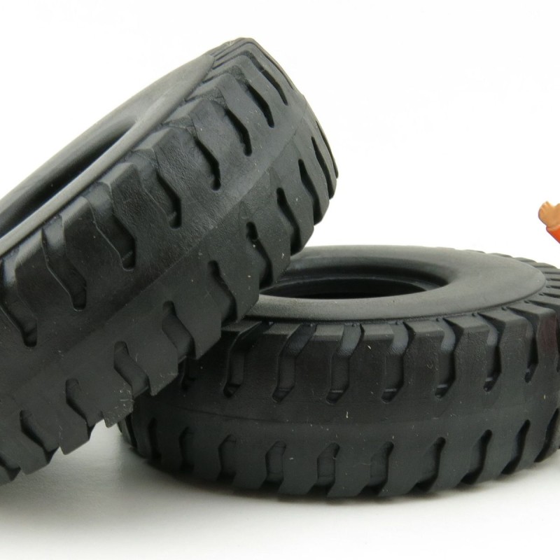 NZG 400/12 2 piece Mining Truck Tyres Set CAT Truck Load  - Scale 1:50