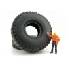 NZG 400/12 2 piece Mining Truck Tyres Set CAT Truck Load  - Scale 1:50