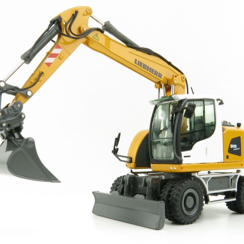 NZG 9431 LIEBHERR A918 COMPACT LITRONIC Hydraulic Mobile Wheeled Excavator New Design - Scale 1:50
