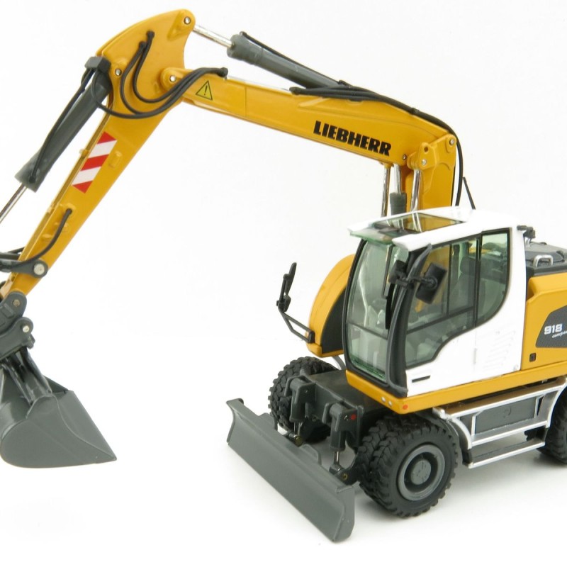 NZG 9431 LIEBHERR A918 COMPACT LITRONIC Hydraulic Mobile Wheeled Excavator New Design - Scale 1:50