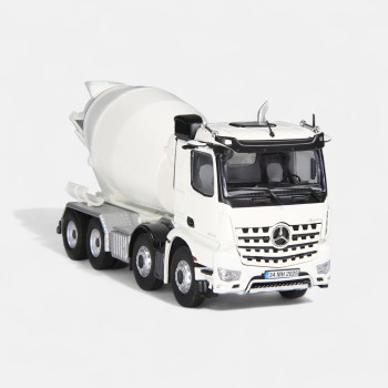 NZG 993 Mercedes-Benz Arocs 8x4 Truck with Cement Concrete Mixer White - Scale 1:50