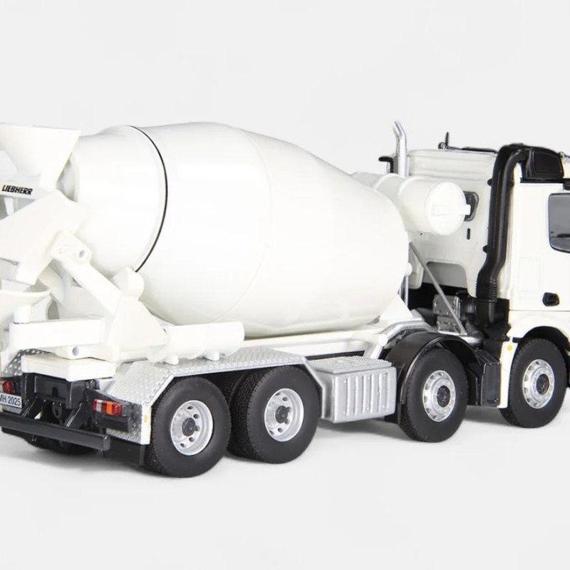 NZG 993 Mercedes-Benz Arocs 8x4 Truck with Cement Concrete Mixer White - Scale 1:50