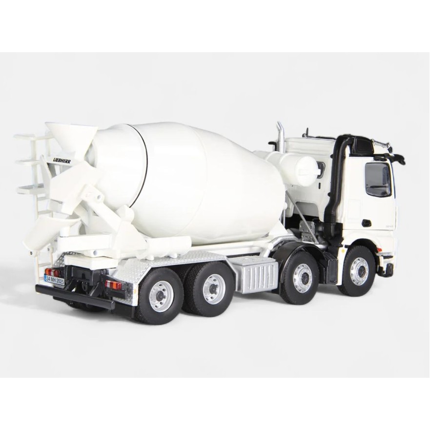 NZG 993 Mercedes-Benz Arocs 8x4 Truck with Cement Concrete Mixer White - Scale 1:50