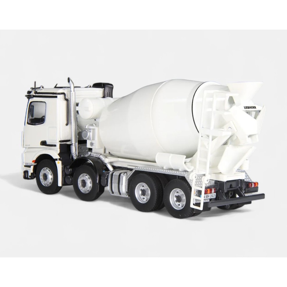 NZG 993 Mercedes-Benz Arocs 8x4 Truck with Cement Concrete Mixer White - Scale 1:50