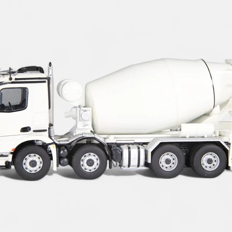NZG 993 Mercedes-Benz Arocs 8x4 Truck with Cement Concrete Mixer White - Scale 1:50