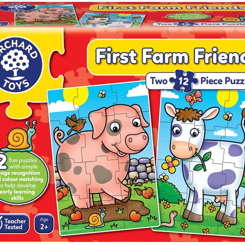 Orchard Toys - First Farm Friends - 2x12 Piece Puzzle