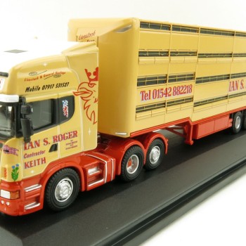 OXFORD 76SCA02LT Scania R-Series Houghton with Parkhouse Livestock Transporter S Roger 1:76 Scale