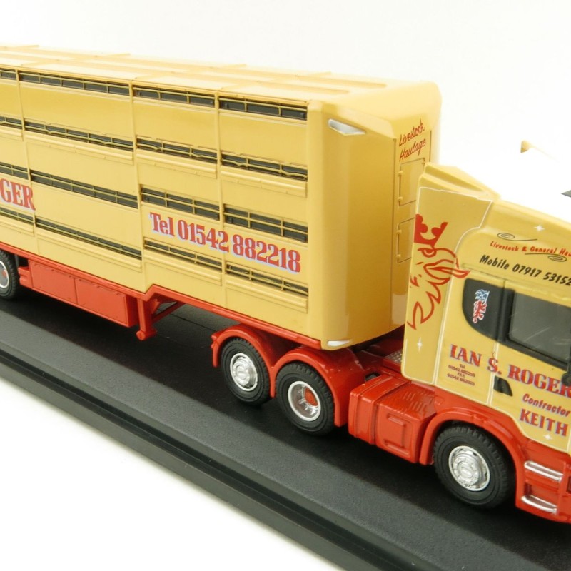 OXFORD 76SCA02LT Scania R-Series Houghton with Parkhouse Livestock Transporter S Roger 1:76 Scale