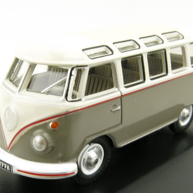 OXFORD 76VWS009 VW T1 Samba Bus - Mouse Grey and Pearl White 1:76 Scale