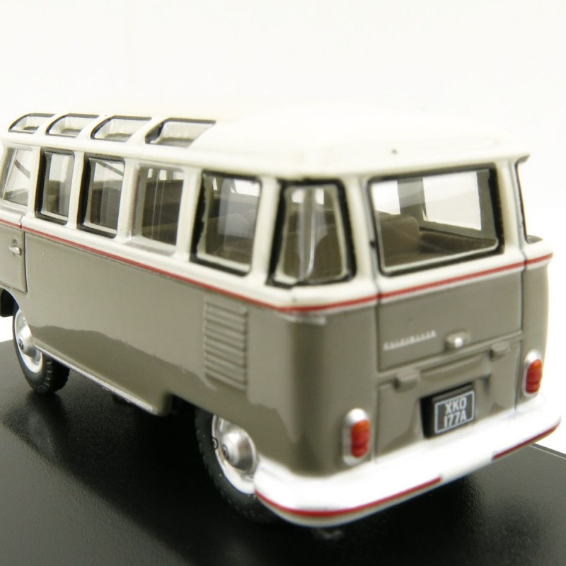 OXFORD 76VWS009 VW T1 Samba Bus - Mouse Grey and Pearl White 1:76 Scale