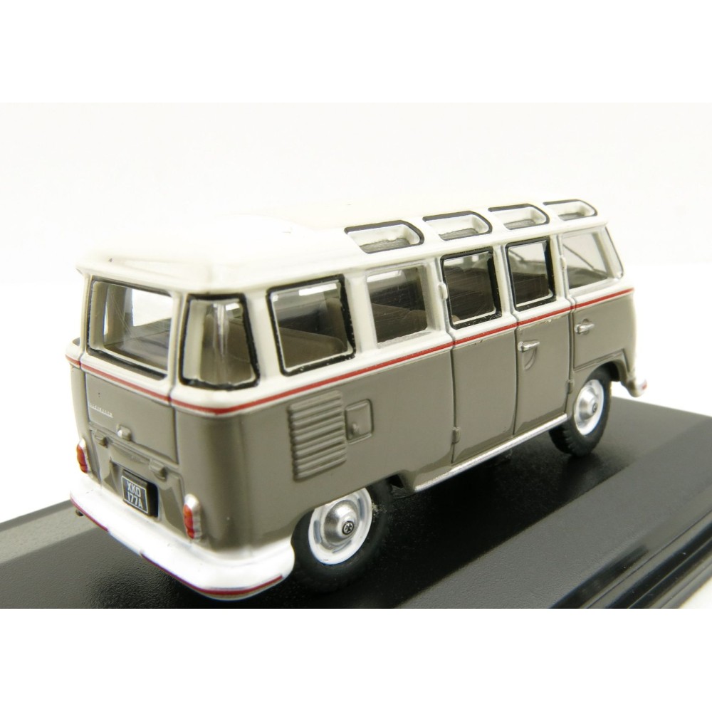 OXFORD 76VWS009 VW T1 Samba Bus - Mouse Grey and Pearl White 1:76 Scale