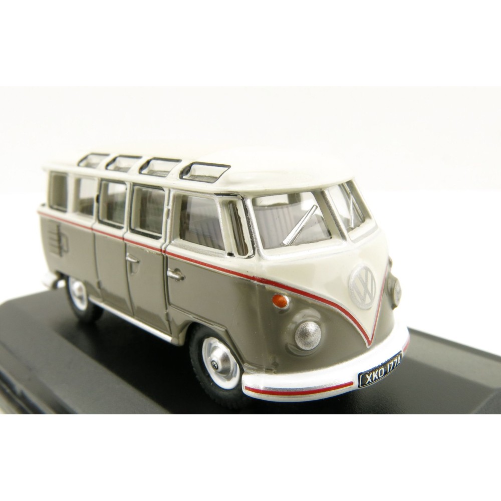 OXFORD 76VWS009 VW T1 Samba Bus - Mouse Grey and Pearl White 1:76 Scale