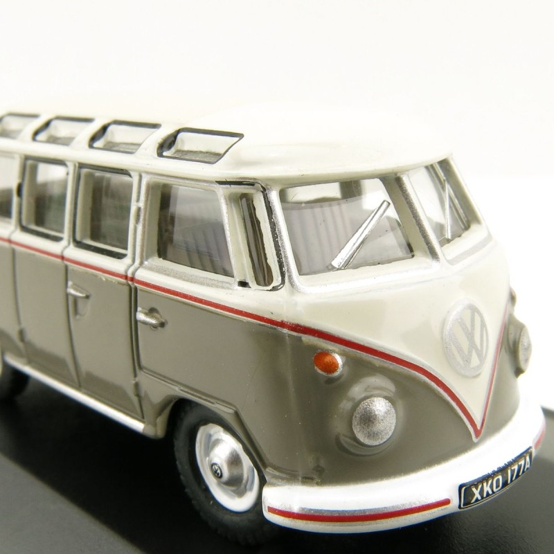 OXFORD 76VWS009 VW T1 Samba Bus - Mouse Grey and Pearl White 1:76 Scale