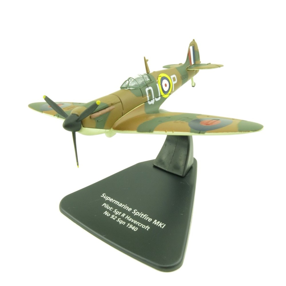 OXFORD AC001 Supermarine Spitfire Mk I Diecast Model RAF No.92 Squadron 1:72 Scale
