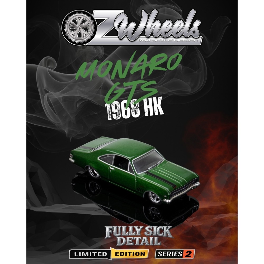 OZ Wheels - 1968 Holden HK Monaro GTS Green - Fully Sick Detail Limited Edition Series 2 4/6 1:64  