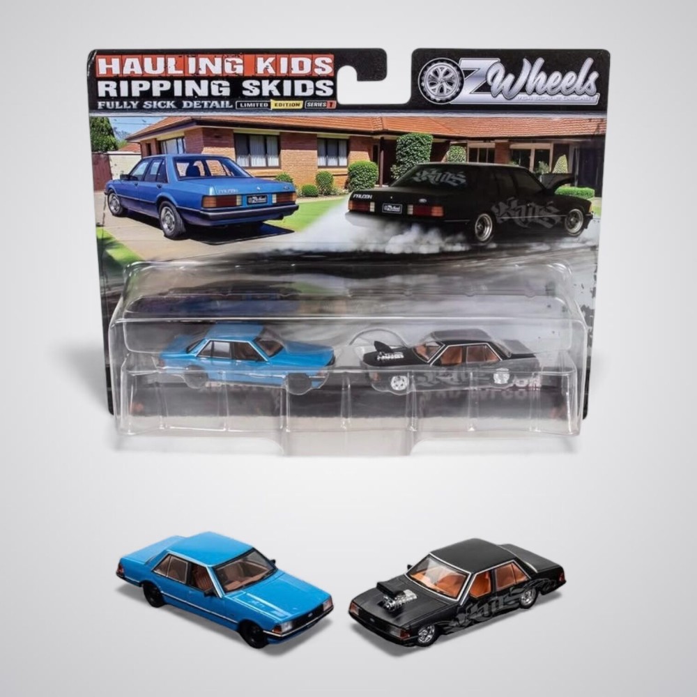OZ Wheels Fully Sick Details Racing Legends Series 1 Set 1 - Ford XD Falcon Twin Pack - 1:64