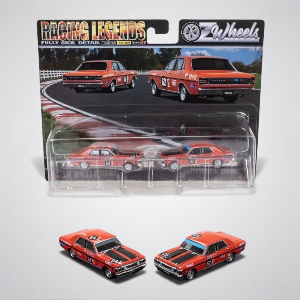 OZ Wheels Fully Sick Details Racing Legends Series 1 Set 4 - Ford GTHO Falcon Twin Pack - 1:64