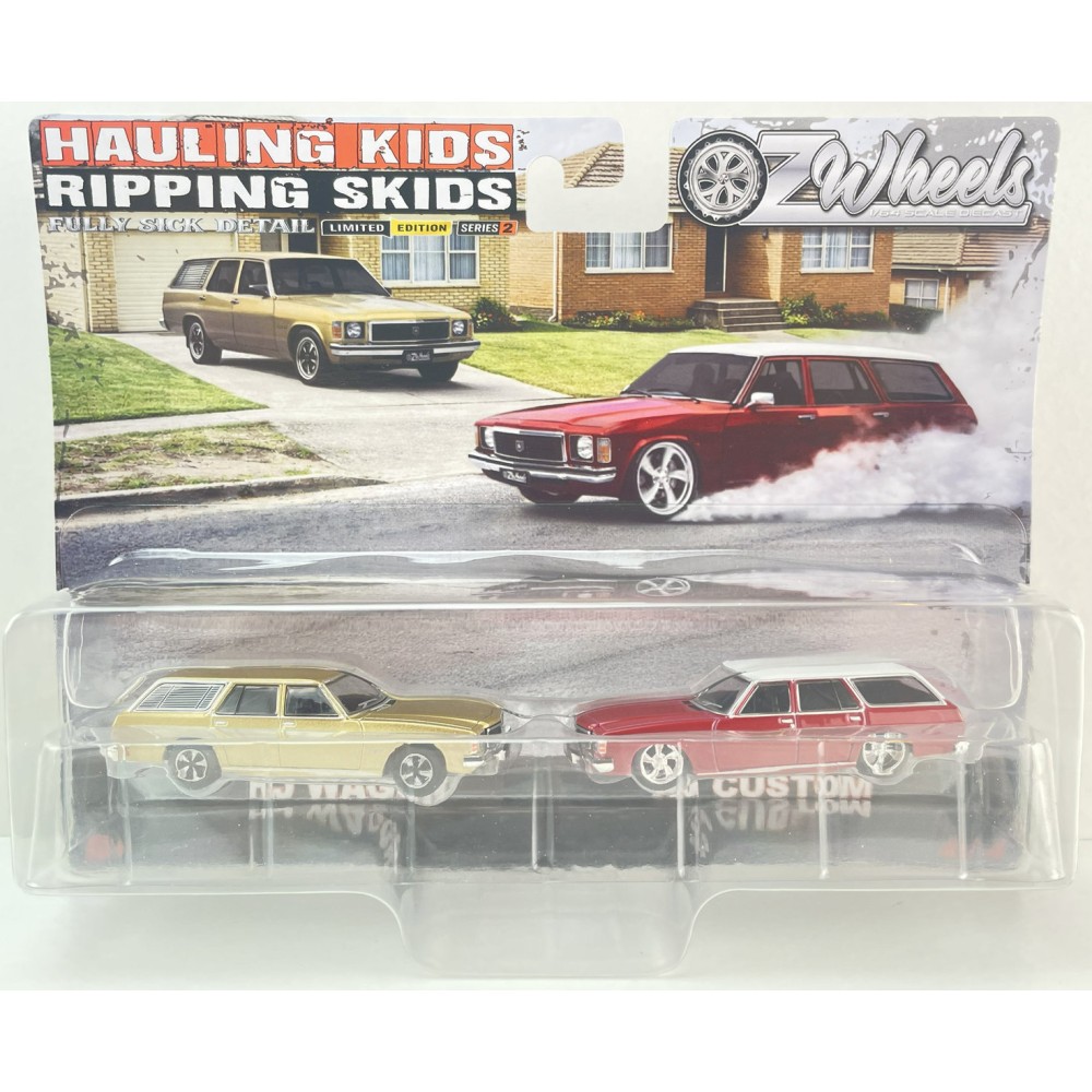 OZ Wheels - Holden HJ Wagon Twin Pack Fully Sick Detail Haulin Kids Rippin Skids 1:64