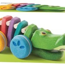 Plan Toys 1416 - Dancing Rainbow Alligator