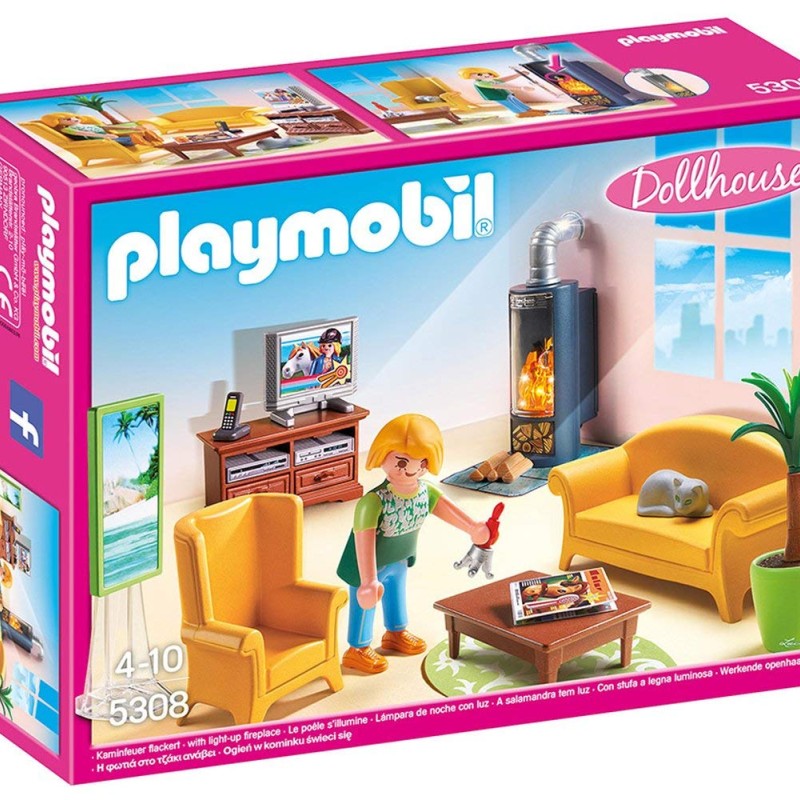 Playmobil 5308 - Living Room With Fireplace - Dollhouse