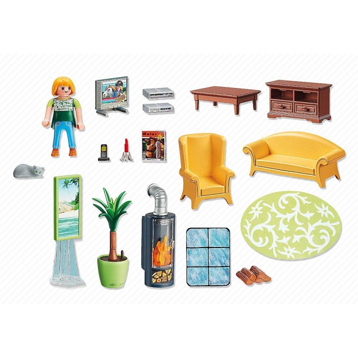 Playmobil 5308 - Living Room With Fireplace - Dollhouse