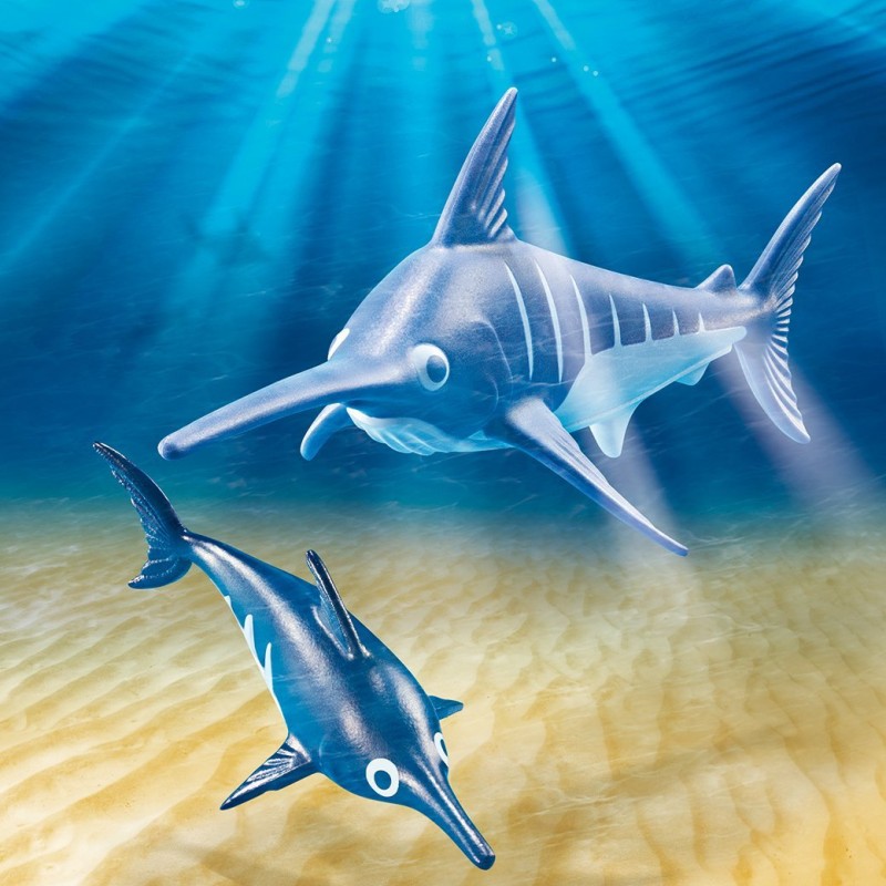 Playmobil 9068 - Sea Aquarium Swordfish with Baby