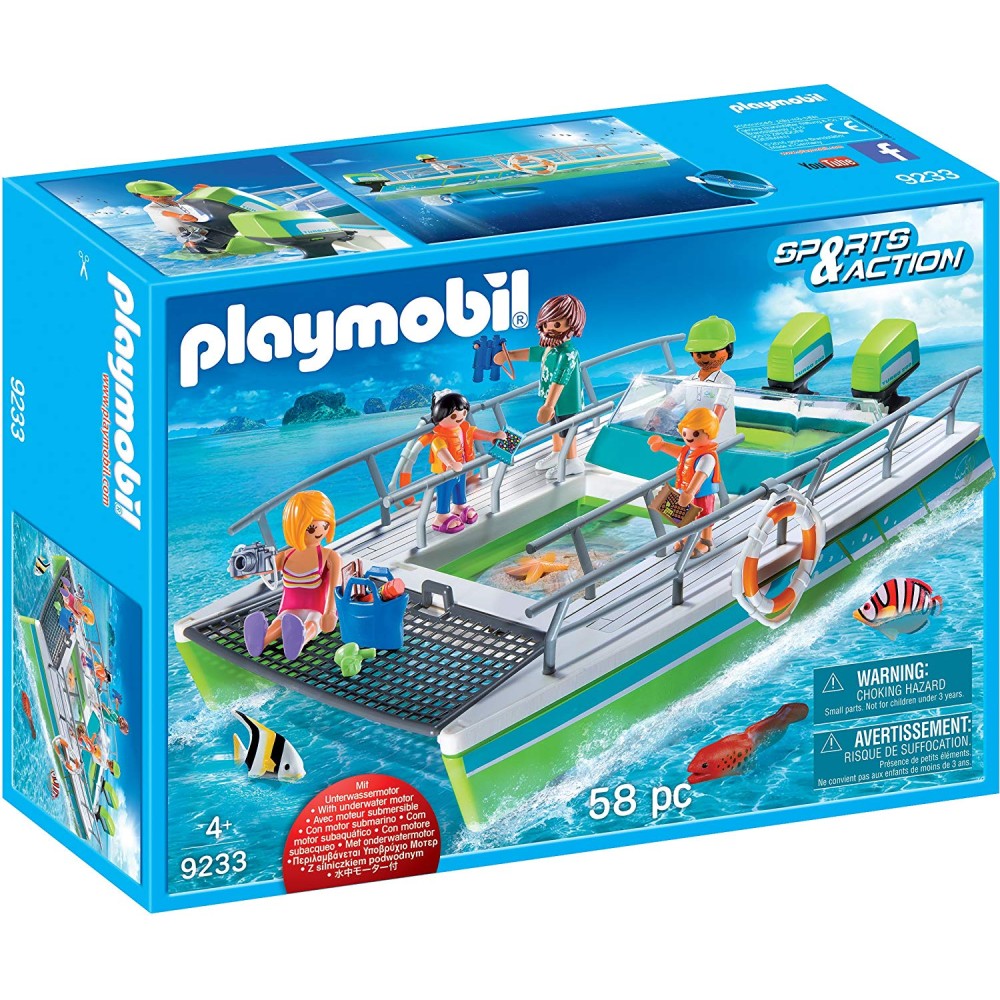 Playmobil 9233 Glass Bottom Boat With Underwater Motor - Sports & Action
