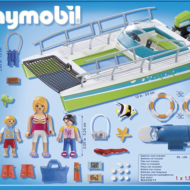 Playmobil 9233 Glass Bottom Boat With Underwater Motor - Sports & Action