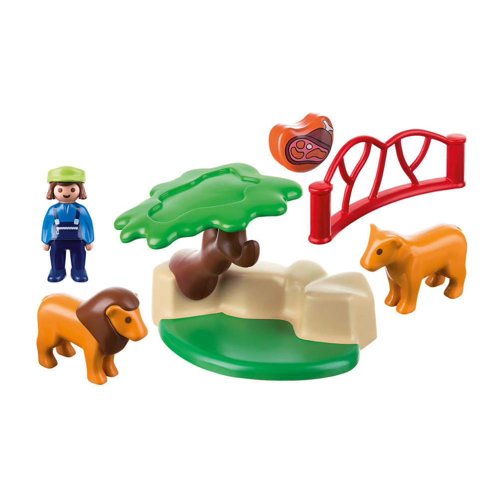 Playmobil 9378 - Lion Enclosure - Playmobil 1.2.3 