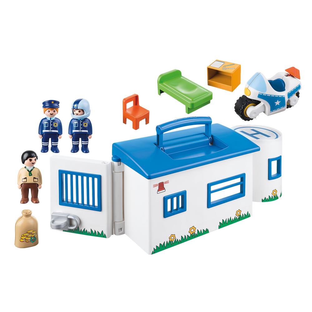 Playmobil 9382 - My Take Along Police Station - Playmobil 1.2.3 