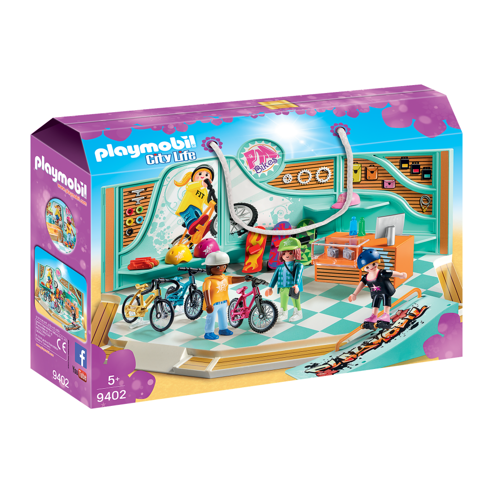 Playmobil 9402 - Bike & Skate Shop - City Life Shopping