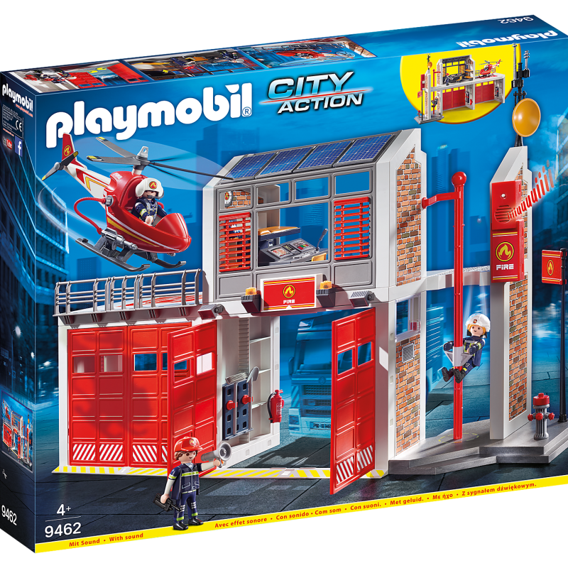 Playmobil 9462 Fire Station with Helicopter City Action