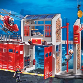 Playmobil 9462 Fire Station with Helicopter City Action