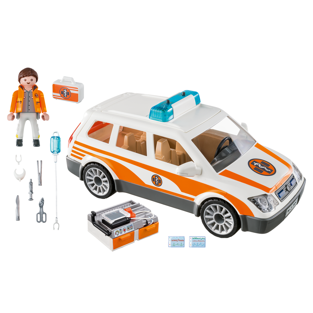 Playmobil 70050 City Life Emergency Car with Siren