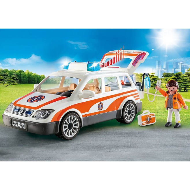 Playmobil 70050 City Life Emergency Car with Siren