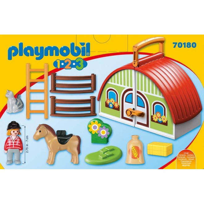 Playmobil 70180 - My Take Along Pony Farm - Playmobil 1.2.3
