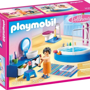 Playmobil 70211 - Bathroom with Tub - Dollhouse